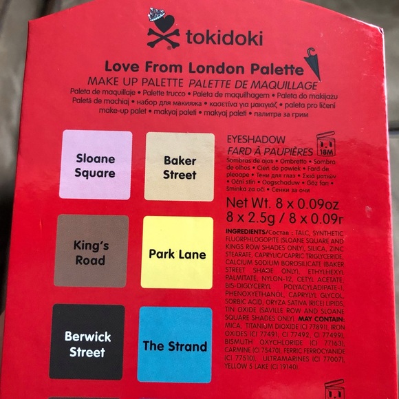 Tokidoki for Sephora "Love From London" Eyeshadow Palette Eye Shadow Makeup - Picture 7 of 12